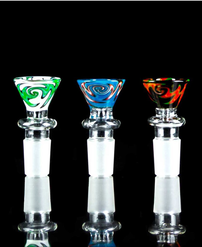 Swirl Thick Glass Bong Bowl Piece 14 or 18mm • Stoners Rotation