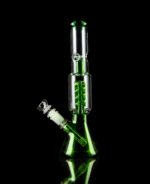 green bong with coil percolator and diffused downstem
