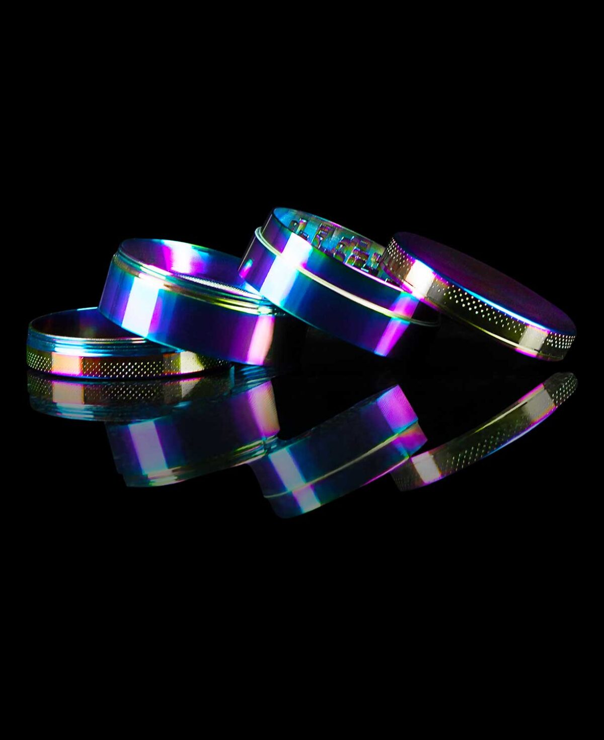 metal grinder with rainbow finish
