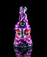 monster dab rig with glowing eyes and hyperrealistic fangs