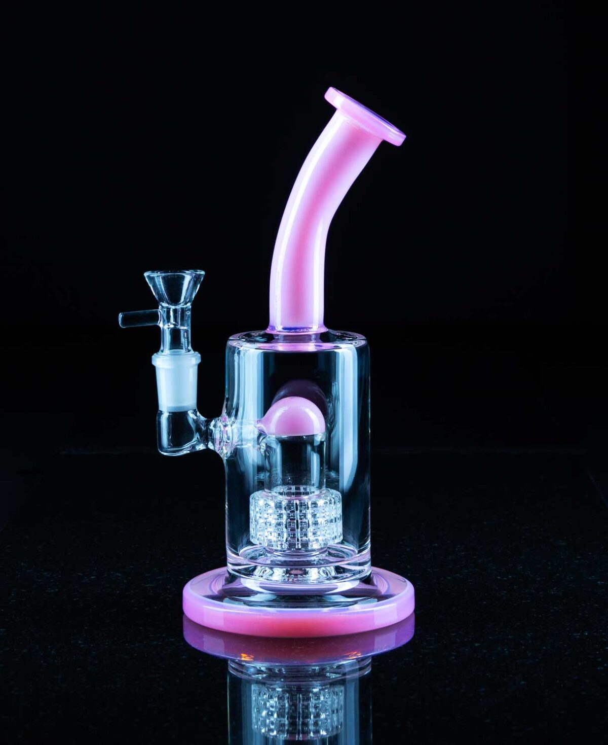 pink bong with matrix percolator