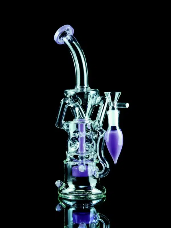 purple bong with swiss percolators