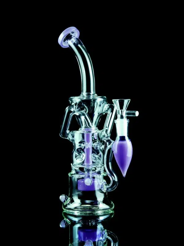 Swiss Recycler Bong with Marbles - 10"