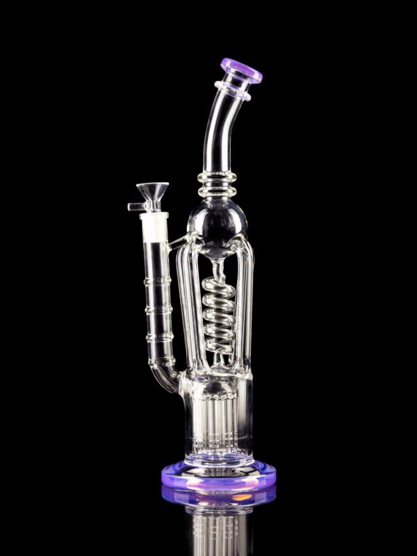 Coil Recycler Bong with Jellyfish Perc - 12.5"