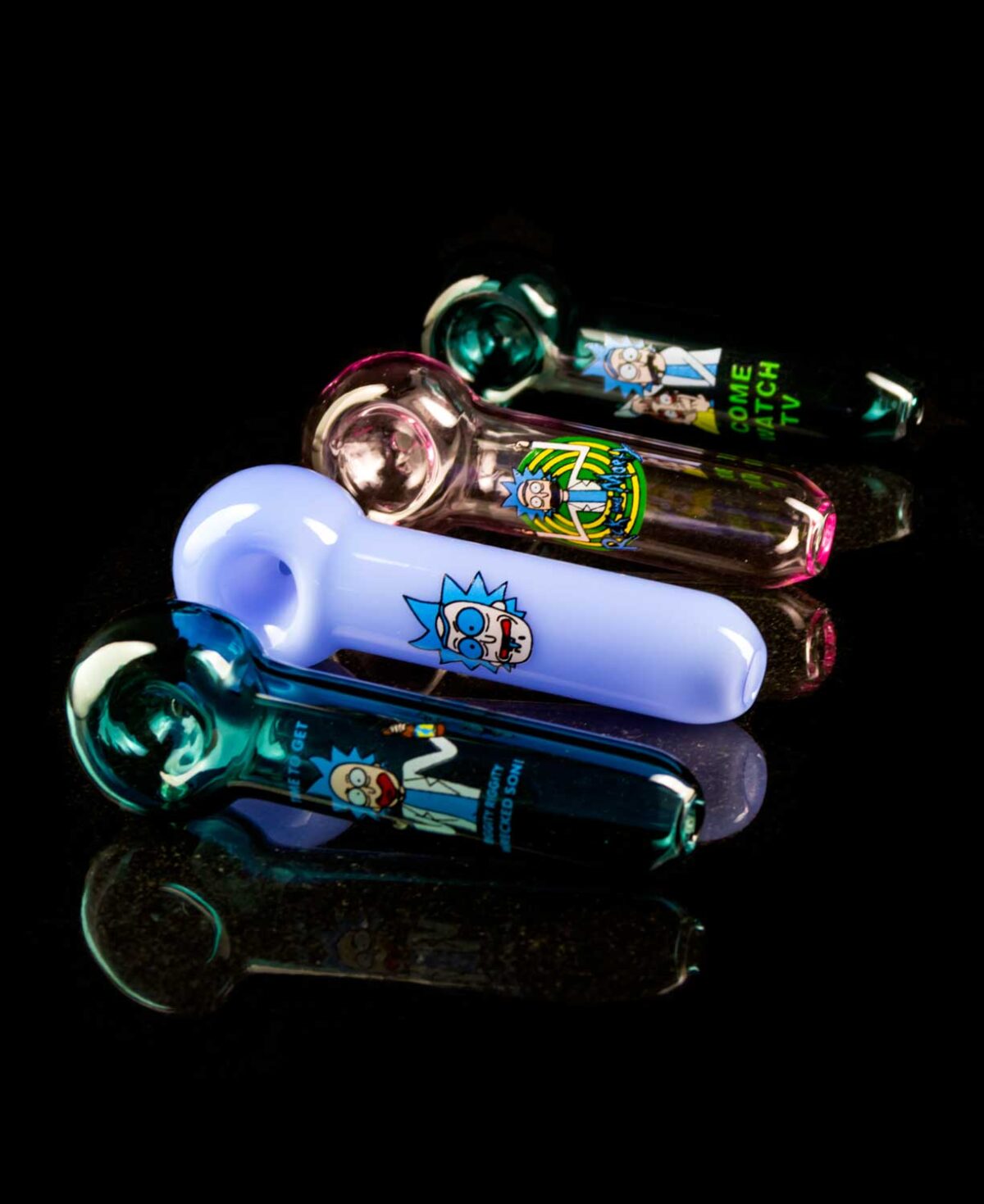 rick and morty pipes made from borosilicate glass