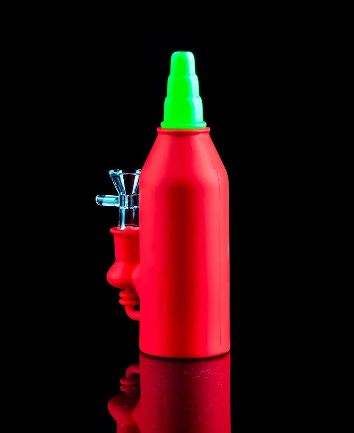sriracha bottle bong made from food grade silicone