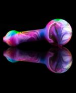 silicone pipe with trippy paint pattern