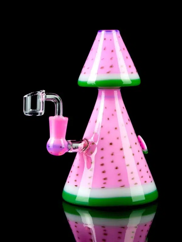 watermelon dab rig made from handpainted glass