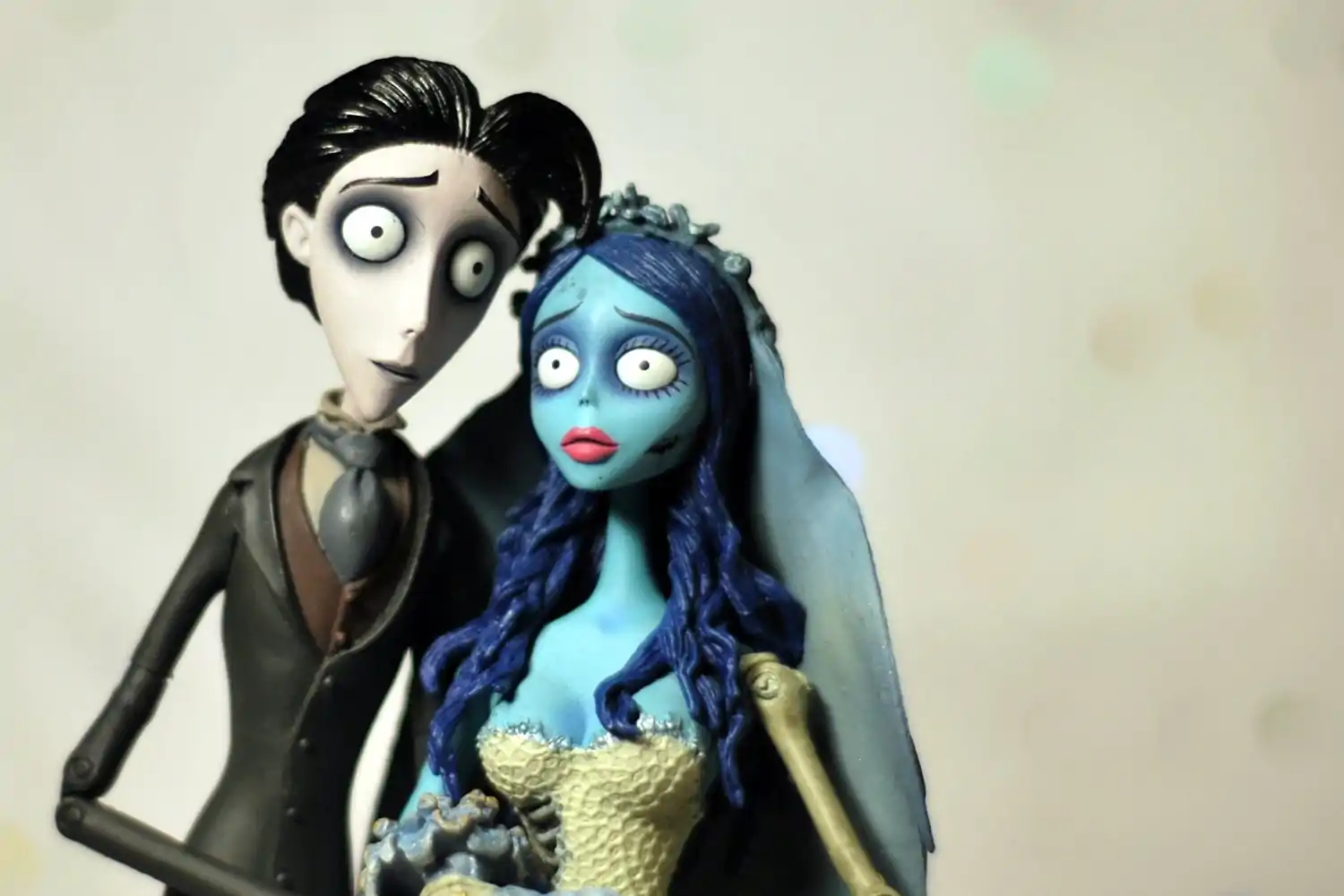 Characters from the Johnny Depp and Helena Bonham Carter movie Corpse Bride