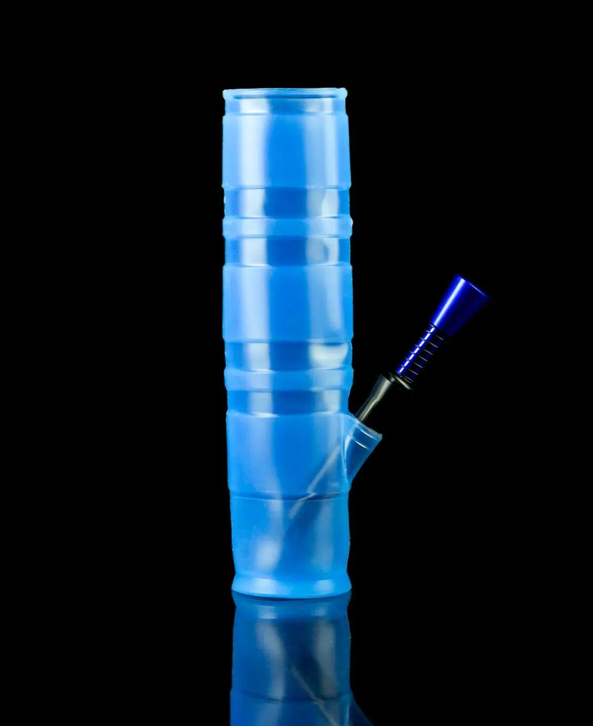foldable bongs made from silicone with metal bong bowl