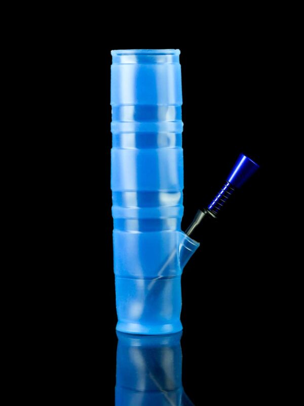 foldable bongs made from silicone with metal bong bowl