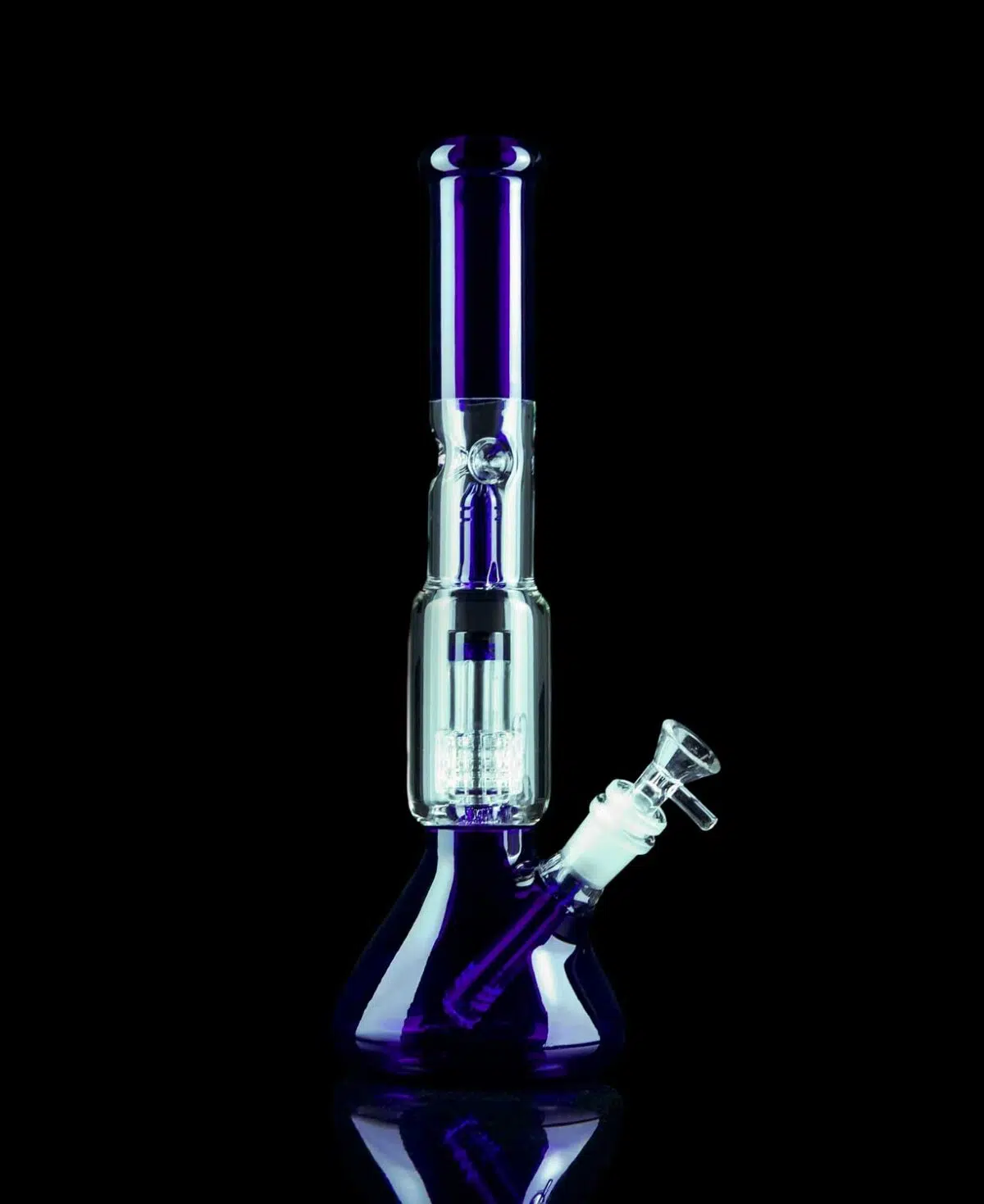 matrix bong in blue with ice catcher