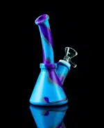 mini bong in tie dye blue and purple print