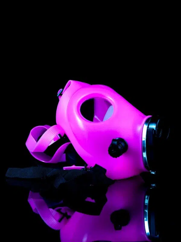pink gas mask bong