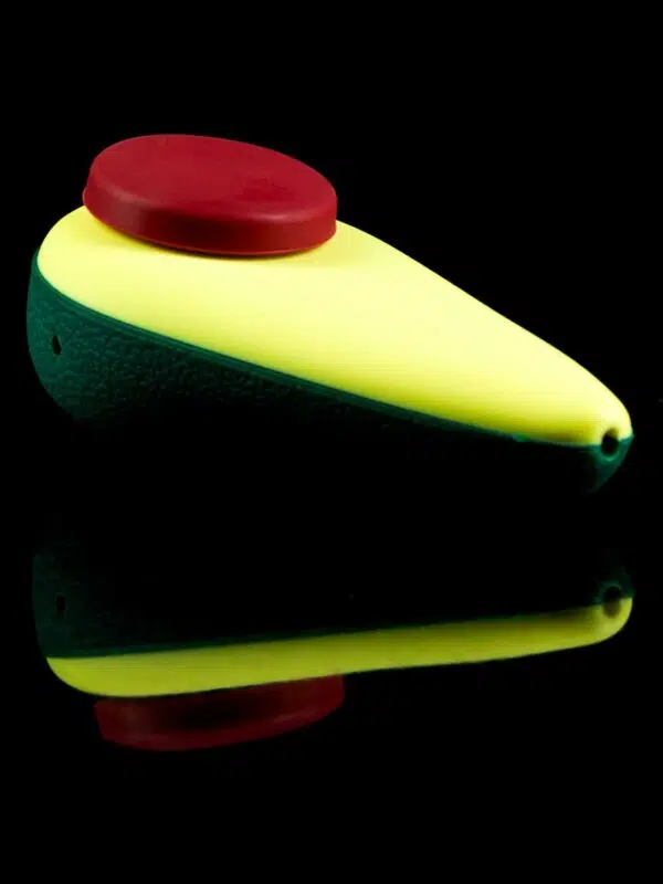 silicone avocado pipe with cap to protect bowl