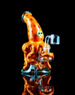 cute dab rig shaped like squid with quartz banger