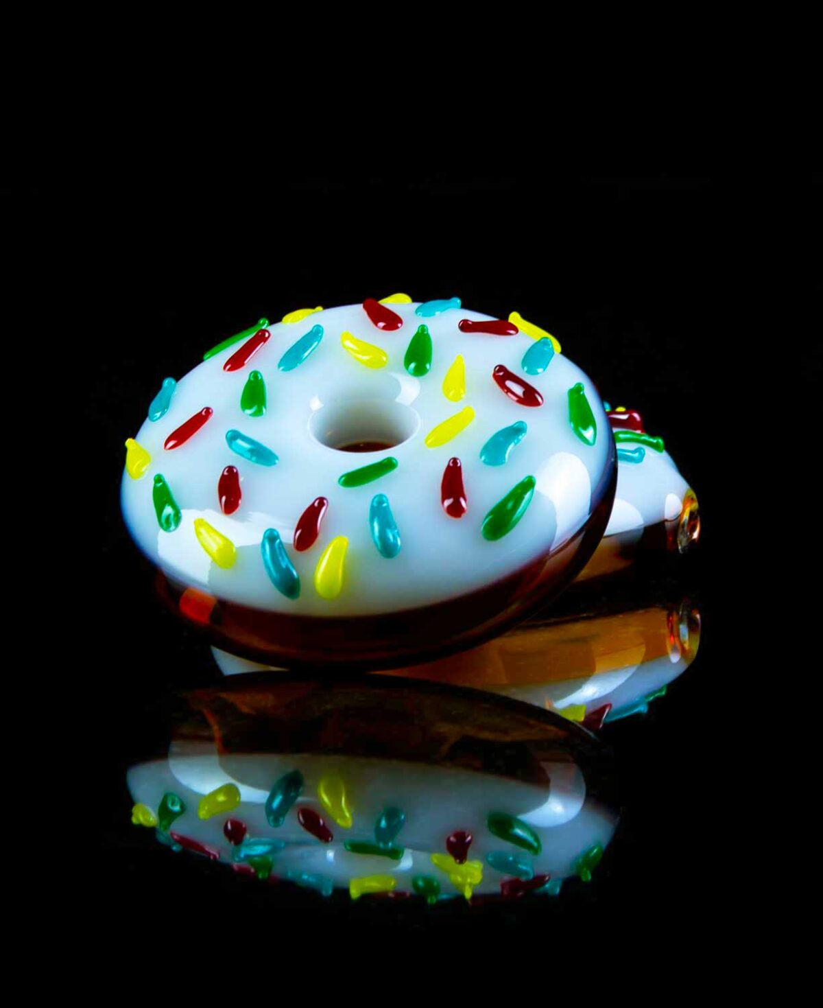 donut glass pipe with rainbow sprinkles