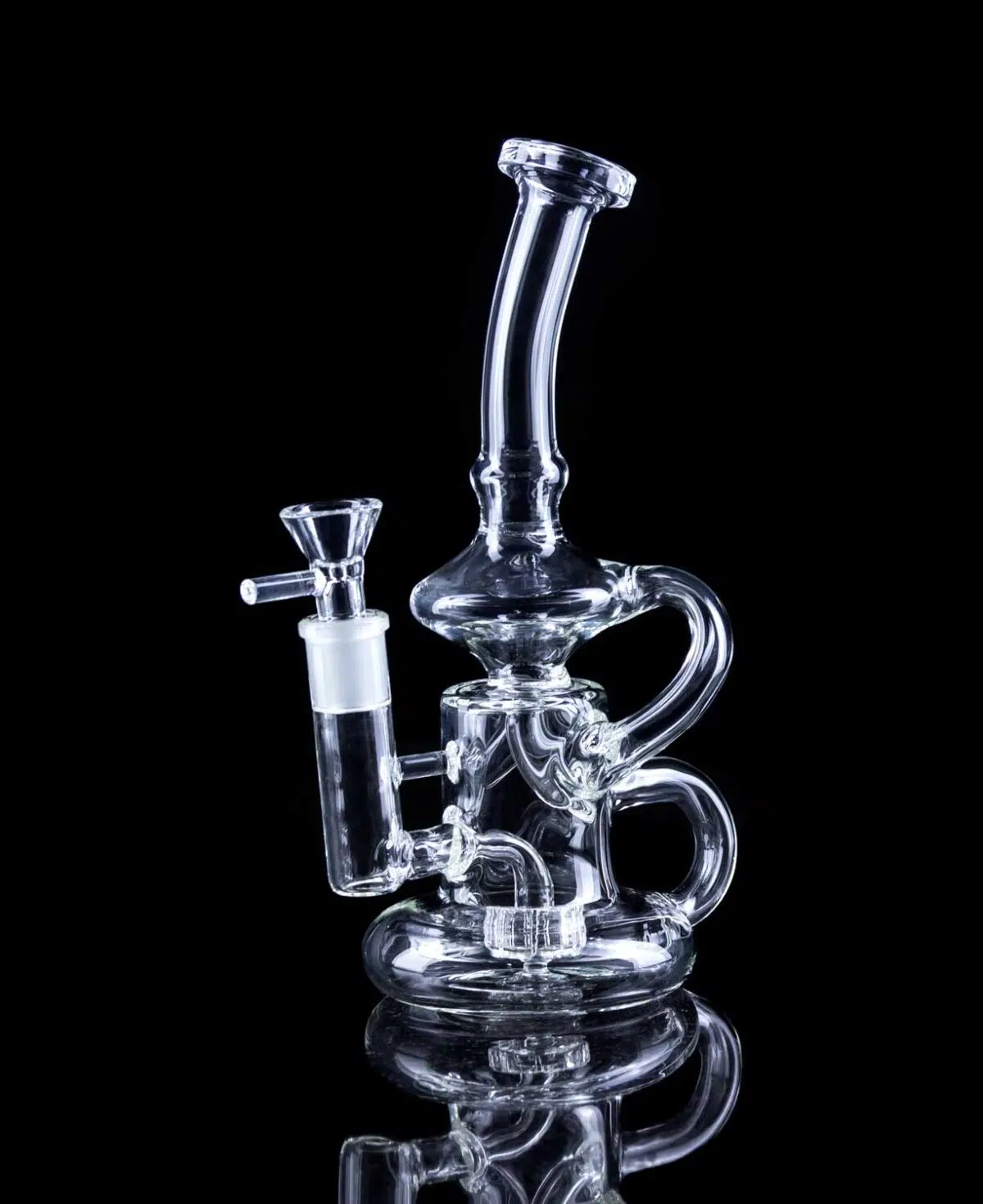 mini recycler bong with two recycling arms