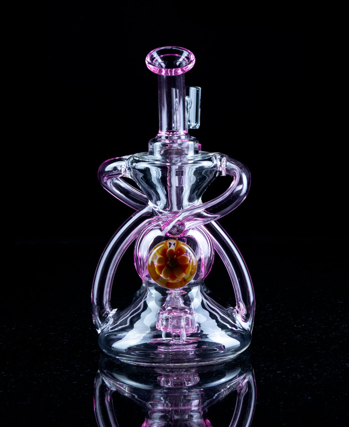 pink dab rig with implosion marble