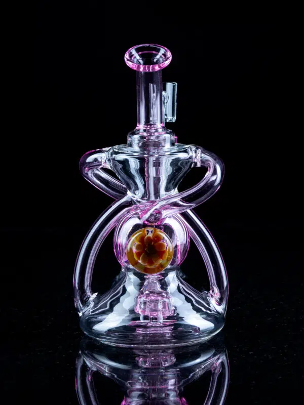 pink dab rig with implosion marble