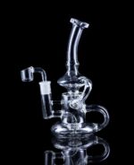 tornado recycler dab rig with two recycler arms and showerhead percolator