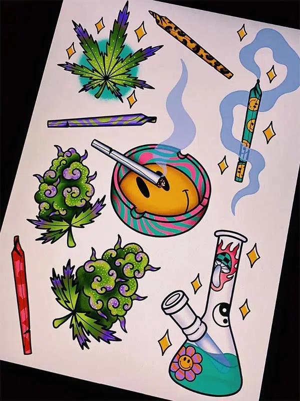 Matching Stoner Tattoos to get with your Bud • Stoners Rotation