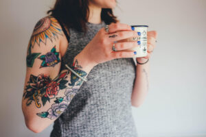 Patchwork tattoo sleeve