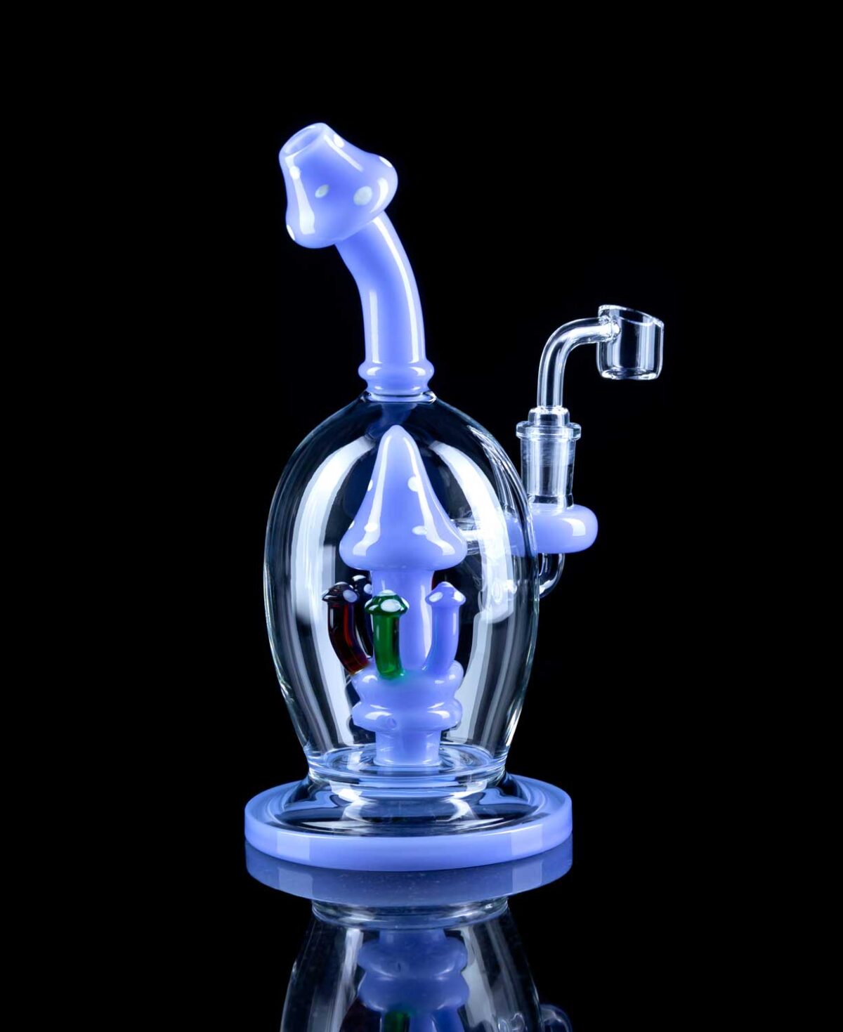 blue rig with mushroom mouthpiece