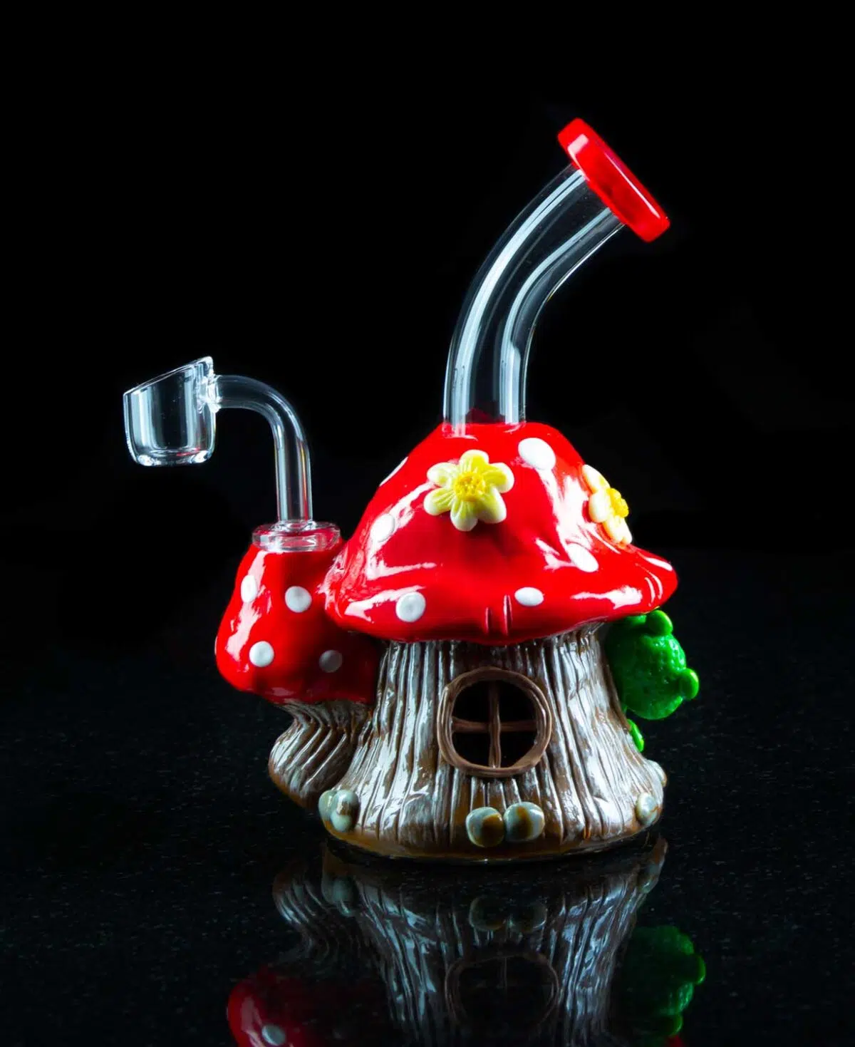 frog dab rig shaped like a mushroom house