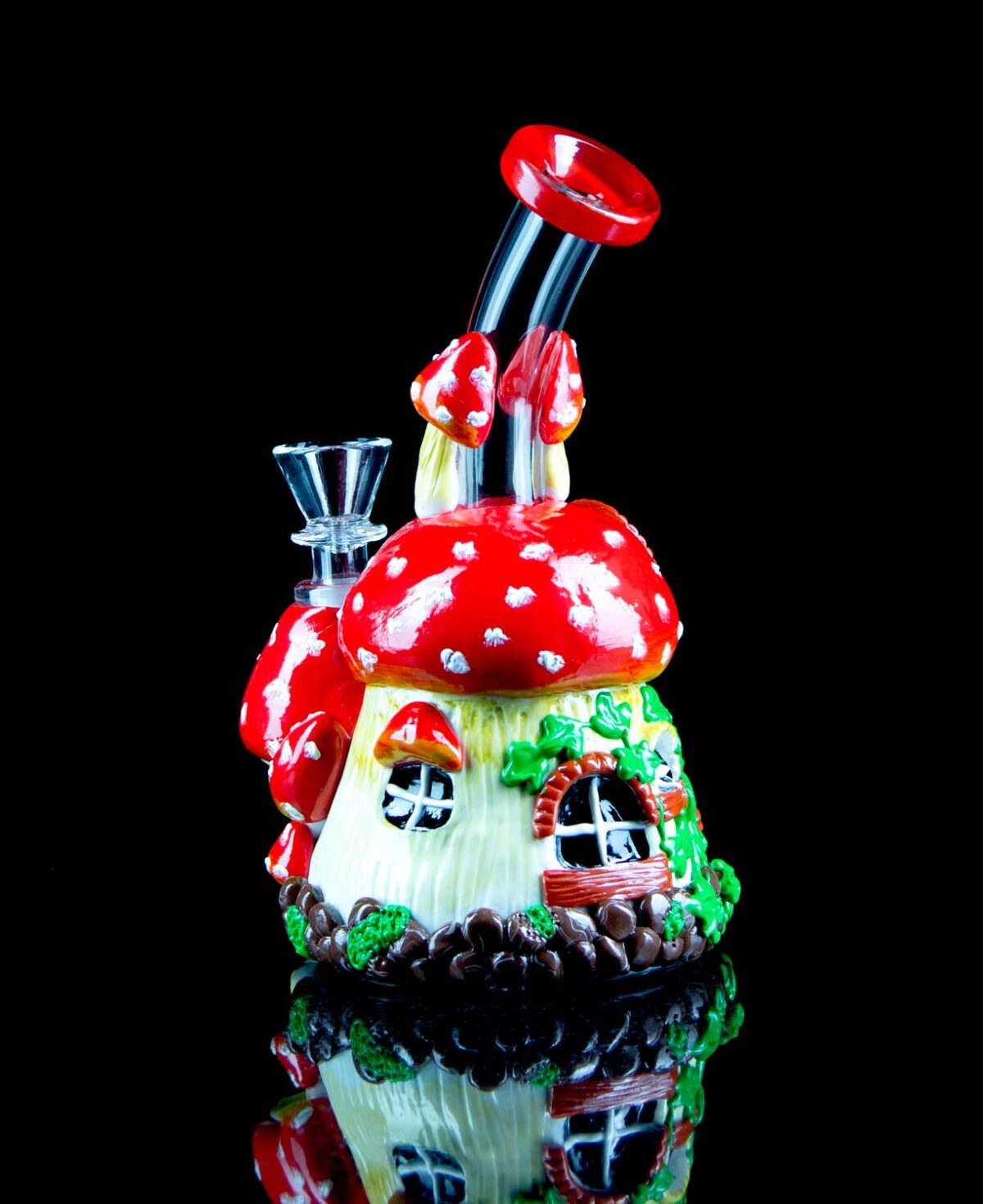cute mushroom bong with unique cottage design