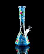 glow in the dark bong with girly flower design
