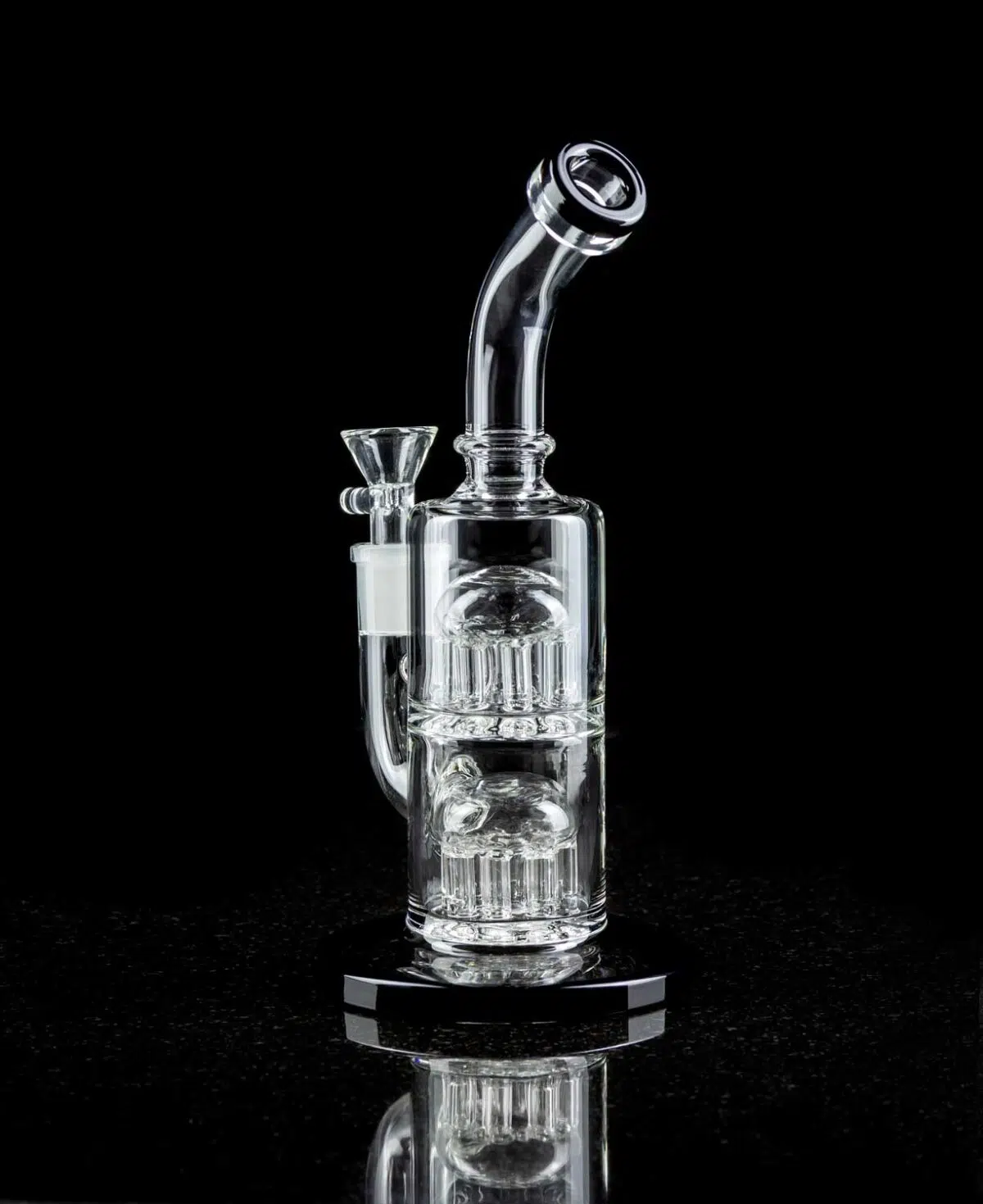 jellyfish perc bong with black accents throughout