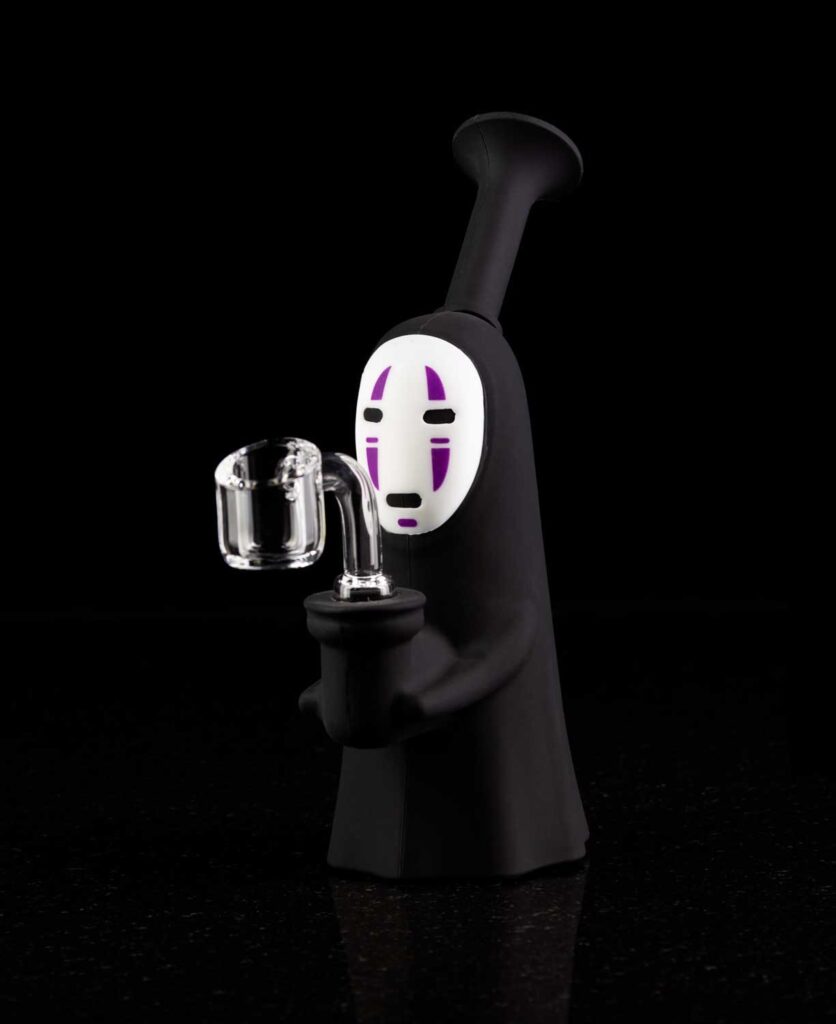 mini silicone dab rig shaped like no face