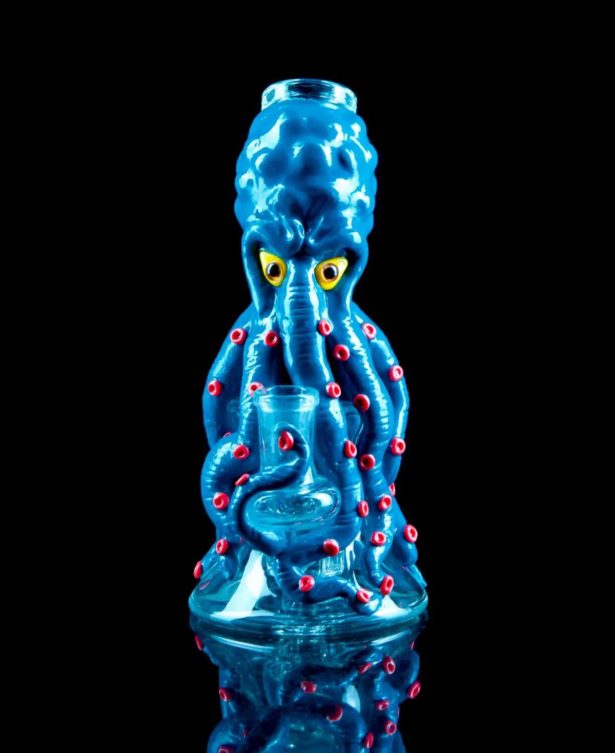 octopus bong with angry expression