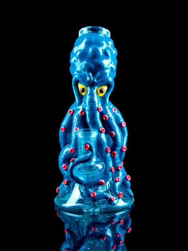 octopus bong with angry expression