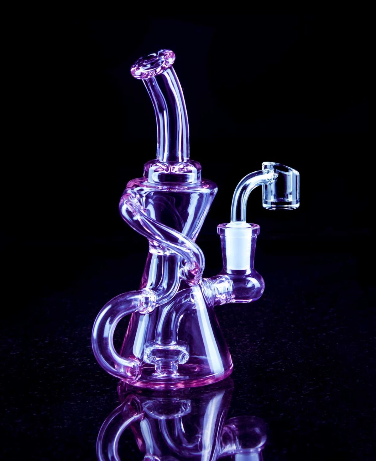 purple dab rig with recycler arms