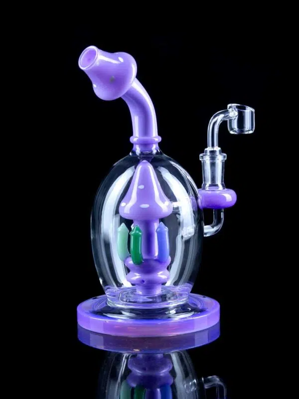 purple rig with glass mushroom detailing