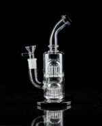 black bong with clear double jellyfish percolators
