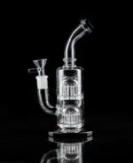 black bong with clear double jellyfish percolators