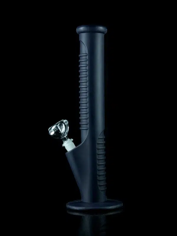 black silicone bong with round bong bowl