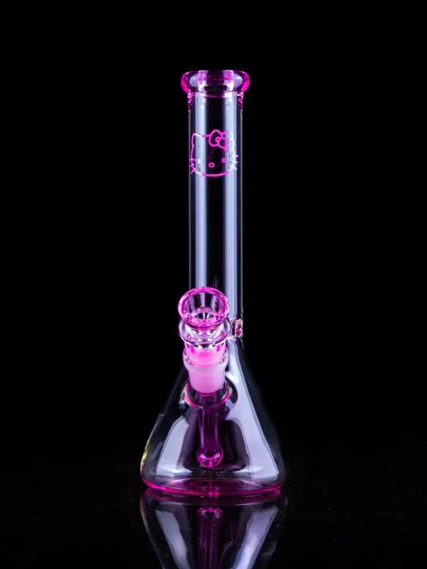 hello kitty bong with ice catcher and matching pink bong bowl