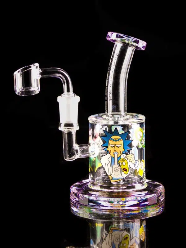 rick and morty rig with design of rick taking a dab