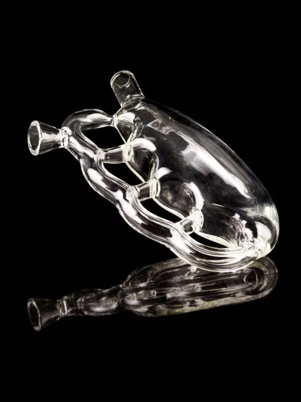 glass knuckle bubbler on black table