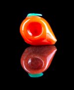 glass peach pipe with large bowl