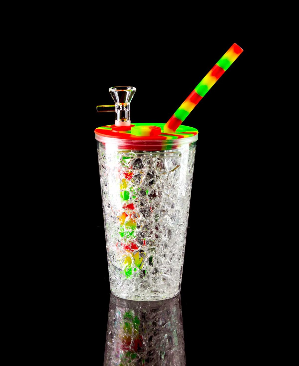 rasta bong cup with straw