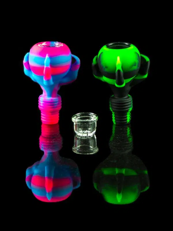 silicone bowl with glass bowl shaped like claw