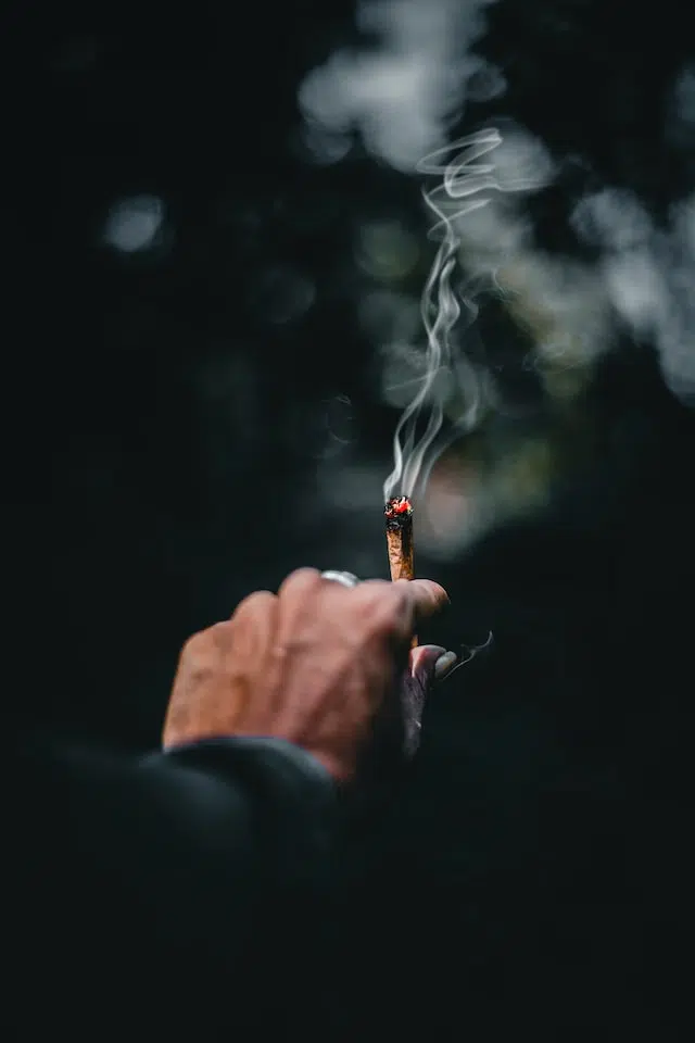 Smoking a joint