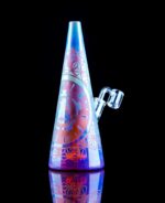 cone shaped dab rig with geometric pattern