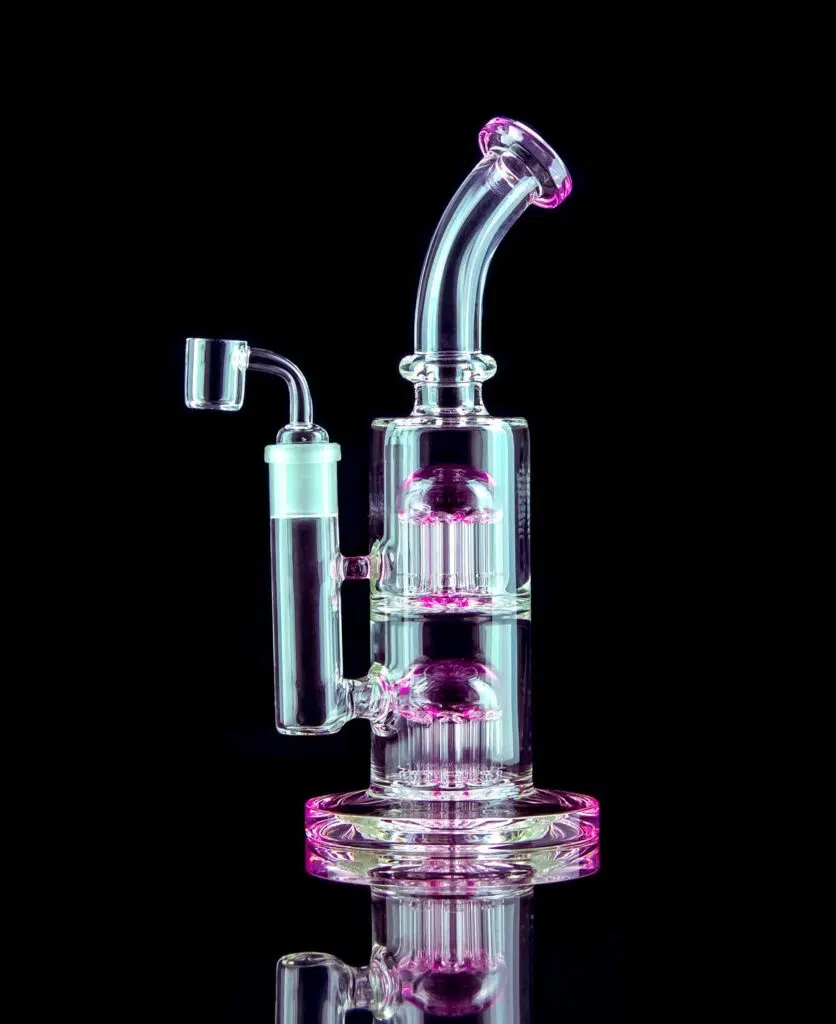 Pink Dab Rig with Percolators 18mm 11” • Stoners Rotation