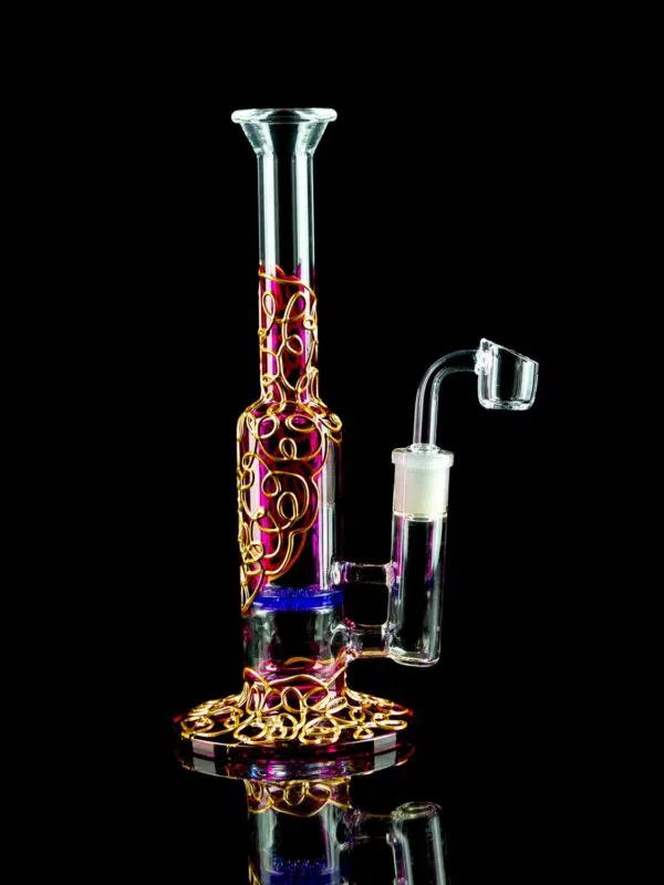 honeycomb rig with gold lace pattern